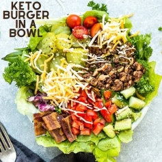 Keto Burger in a Bowl🍔🥗⁠😍👌