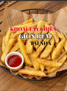 Khoai tây chiên giòn rụm với nồi chiên không dầu