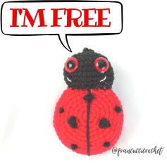 lady bug keychain crochet pattern