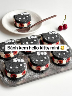 Làm bánh kem hello kitty mini cho bé yêu nhà bạn nhé 🐱🐱