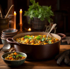 Lentil Curry With Roasted Butternut Squash