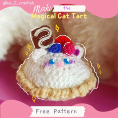 Maki the magical cat tart free pattern 🐱🎂🍰 [REPOST]