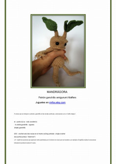 MANDRÁGORA Patrón ganchillo amigurumi