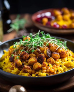 Maple Turmeric Chickpeas & Freekeh