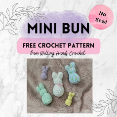 mini bunny free crochet pattern