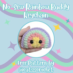 no sew rainbow buddy keychain