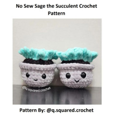 no sew sage the succulent crochet pattern