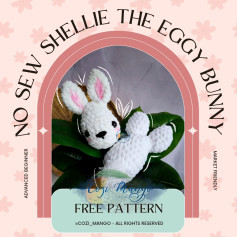 🥚🐰no sew Shellie the Eggy Bunny - Free Pattern.