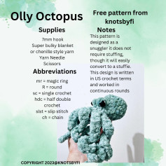 olly octopus free pattern from