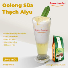 oolong sữa thạch aiyu, cold brew cam vàng, cold brew vải hoa hồng, trà oolong việt quất