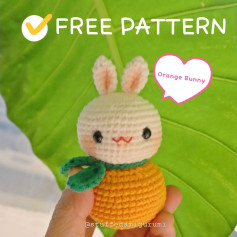 Orange rabbit crochet pattern