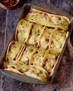 🌮Oven Baked Cheesy Tacos for Dinner🌮