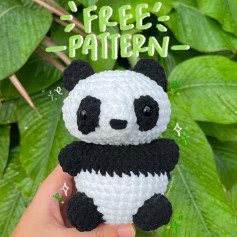 🤍 ⋆·˚ ༘ * panda buddy feee pattern .ೃ࿐🐼