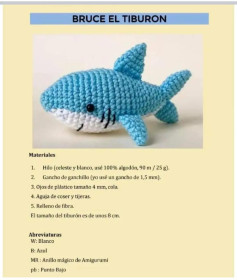 Patrón de crochet de tiburón