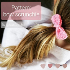 pattern bow scrunchie