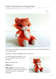 Pattern: Mandarina the Orange Kitten