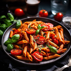 Penne with Bursted Cherry Tomato Sauce