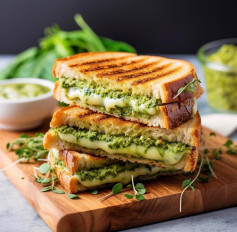 Pesto Stuffed Grilled Cheese