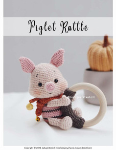 Piglet Rattle crochet pattern