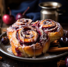 Plum Cinnamon Rolls