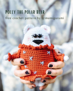 polly the polar bear free crochet pattern