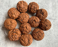 Pumpkin Banana Chocolate Chip Muffins