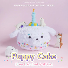 puppy cake free crochet pattern birthday cake