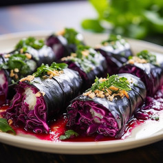 Purple Cabbage Rice Rolls