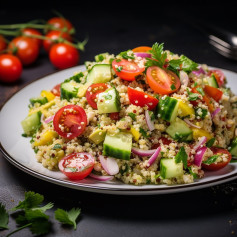 Quinoa Salad w/ Avocado Dill Dressing