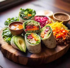 Raw vegan burritos