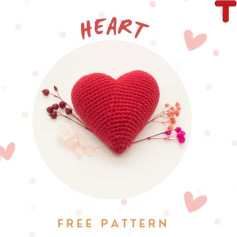 red heart amigurumi crochet pattern