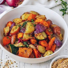 Roast Vegetables with Red Onion & Dukkah