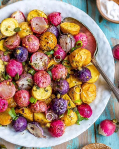 Roasted Radish and New Potato Salad