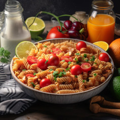 Roasted Red Pepper Chipotle Pasta Salad