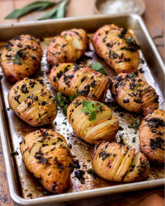 Sage & Garlic Hasselback Potatoes