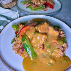 Salt & chilli tofu with vegan fried rice 🌶️🥡🫶🌱