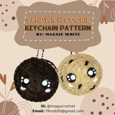 sandwich cookie keychain pattern