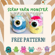 scrap yarn monster free pattern