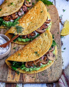 🥑😍 Silken Tofu & Chickpea Crepes!