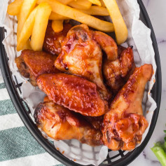 Slow Cooker Chicken Wings are fall off the bone delicious. A quick broil gives you the best of both worlds – crispy on the outside, tender and juicy on the inside!⁠⁠