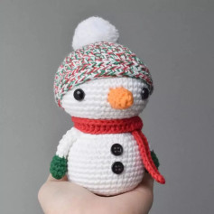 ☃️ Snowman ☃️ FREE pattern, Crochet pattern for a snowman wearing a hat