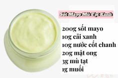 sốt mayo mù tạt xanh, sốt ớt xanh, sốt trái cây, sốt mâm xôi