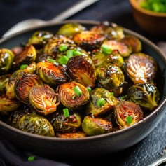 Spicy Balsamic Brussels Sprouts