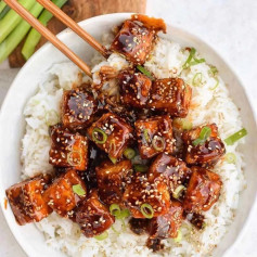 STICKY SESAME CRISPY TOFU 😍