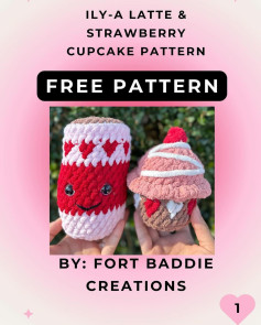 strawberry cupcake pattern