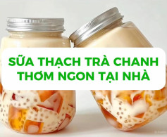 Sữa thạch trà chanh thơm ngon tại nhà.