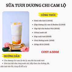 sữa tươi dương chi cam lộ, dương chi mạt ly, đào dương chi, anh đào cam zu, anh đào cam túc,