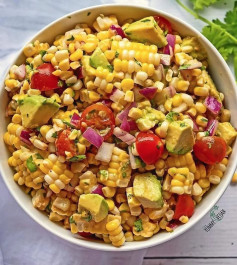 Summer Corn Salad with Miso Lemon Dressing