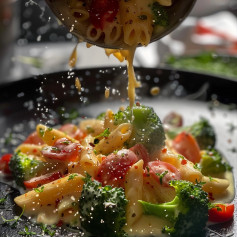 🍅🥦 Sun-Dried Tomato Penne with Broccoli