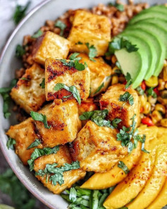 Take this for example! ​Mango Habanero Tofu